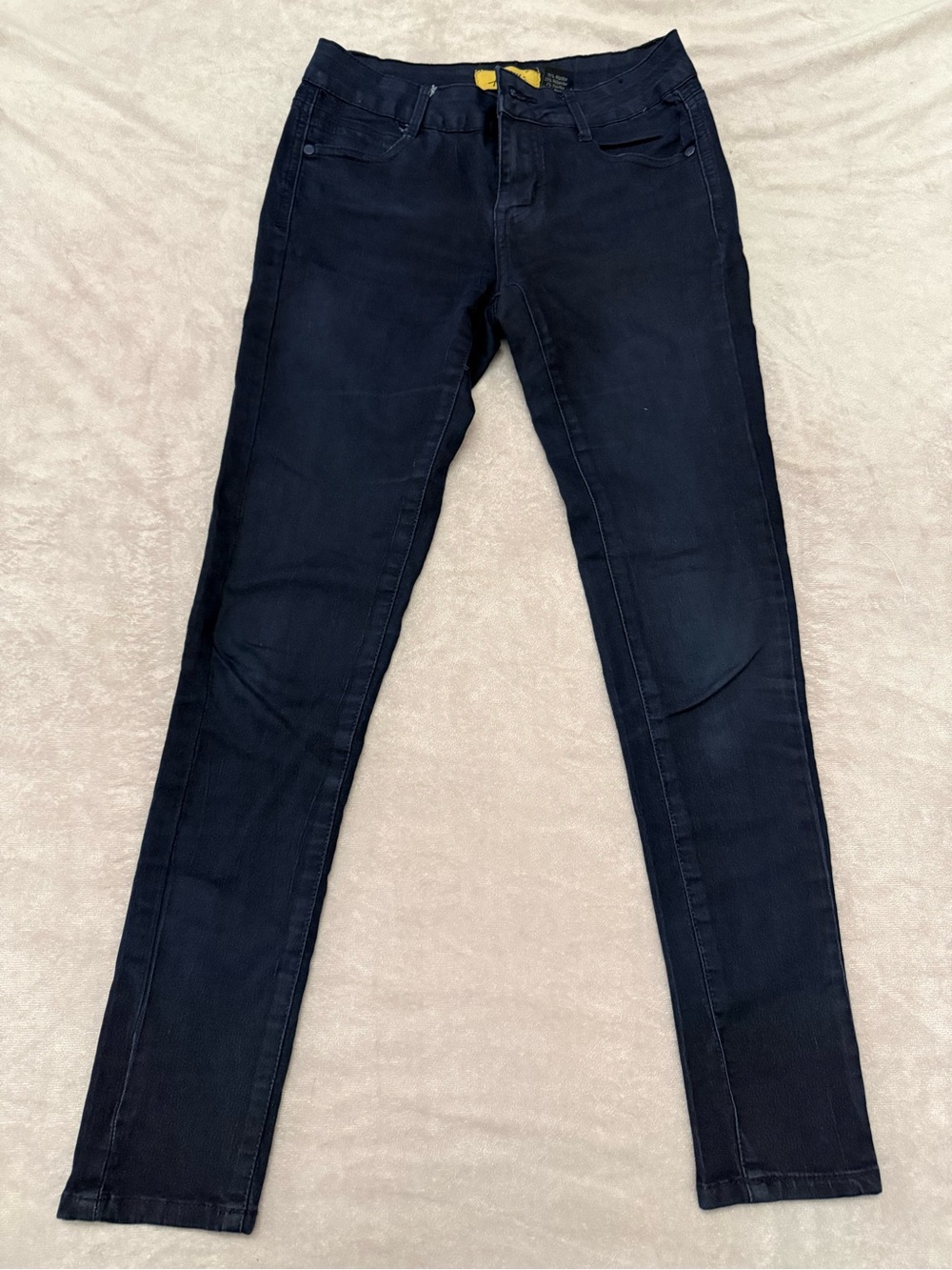 Hailey Made With Love Juniors Size 3 Dark Blue Stretch Jeans Mid Rise Skinny VG